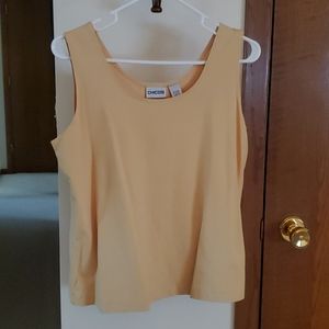 Chico's yellow sleeveless shirt. Size 2.